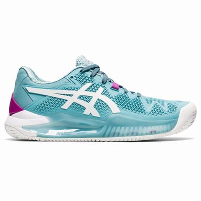 Női Asics Gel-Resolution 8 Clay Teniszcipő AS1820594 Kék/Fehér